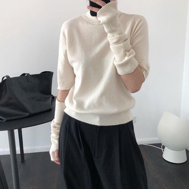 Y2K 하이틴 골지 니트 핸드워머 암워머 손고리 팔토시 3color