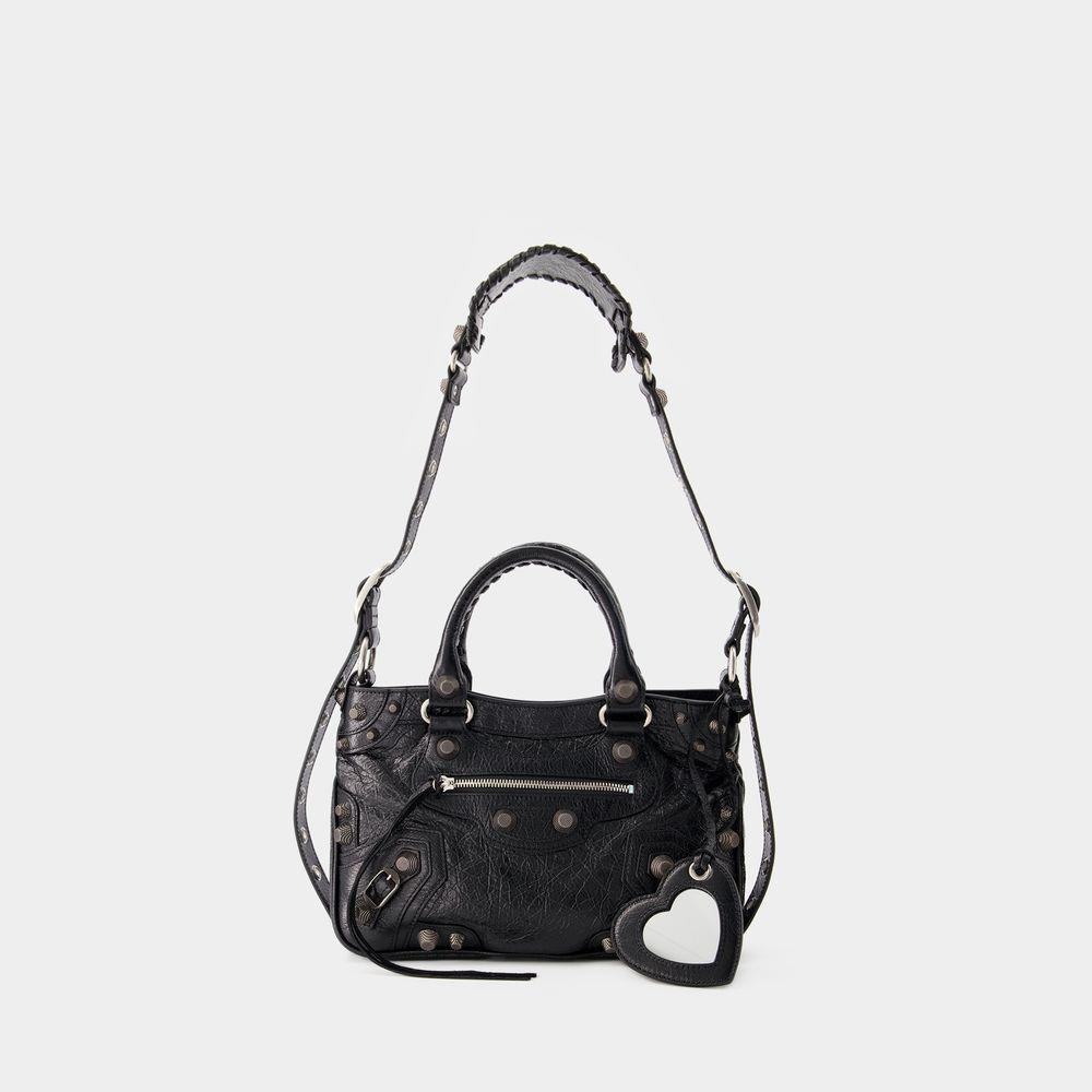 네오 카골 미디움 발렌시아가 가죽 블랙 Neo Cagole Medium - Balenciaga - Leather - Black