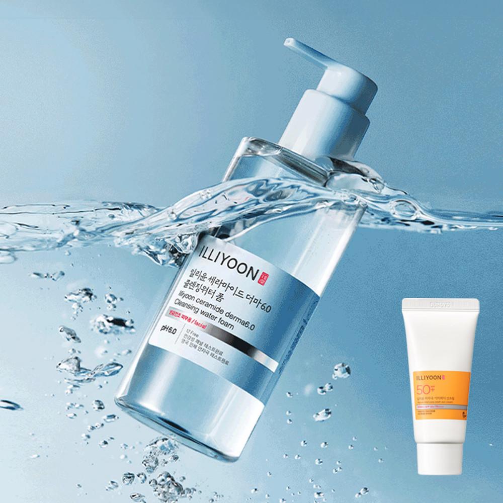 일리윤 세라마이드 더마 6.0 클렌징워터 폼 250ml+선크림30ml