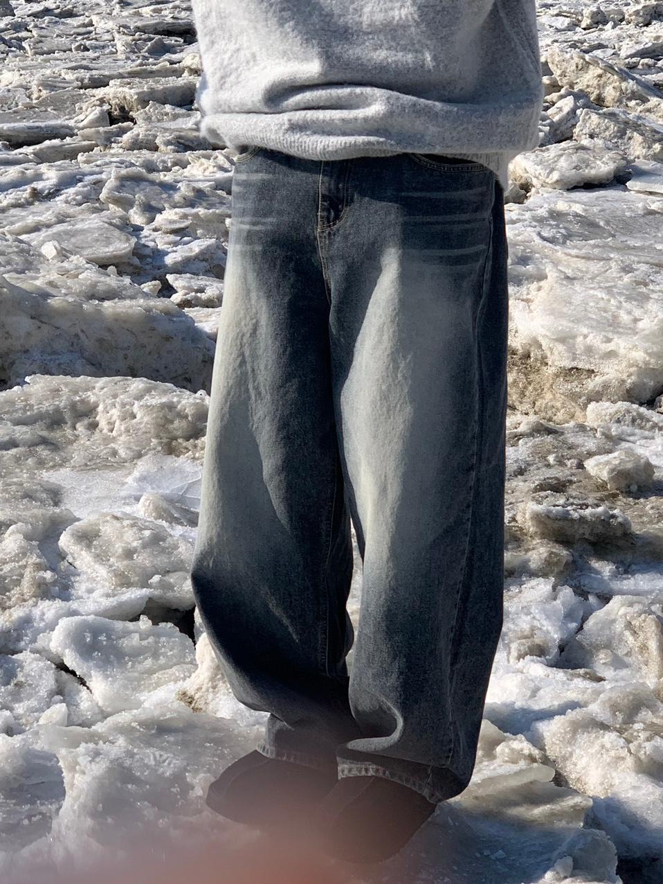 Deep Greyish Washing Denim - 딥 그레이쉬 워싱 데님 팬츠