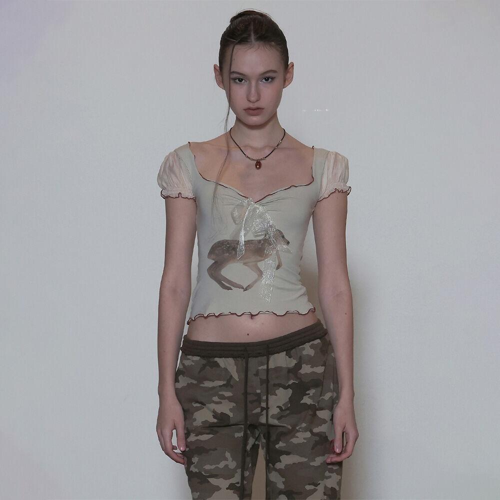 Puff Sleeve Top Cream
