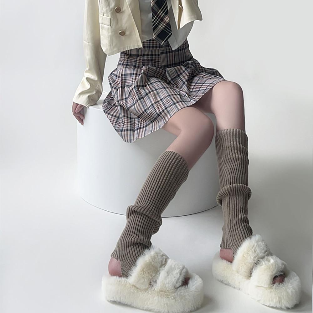 골지 니트 발목 무릎 레그 워머 종아리 발 토시 골프 고리 양말