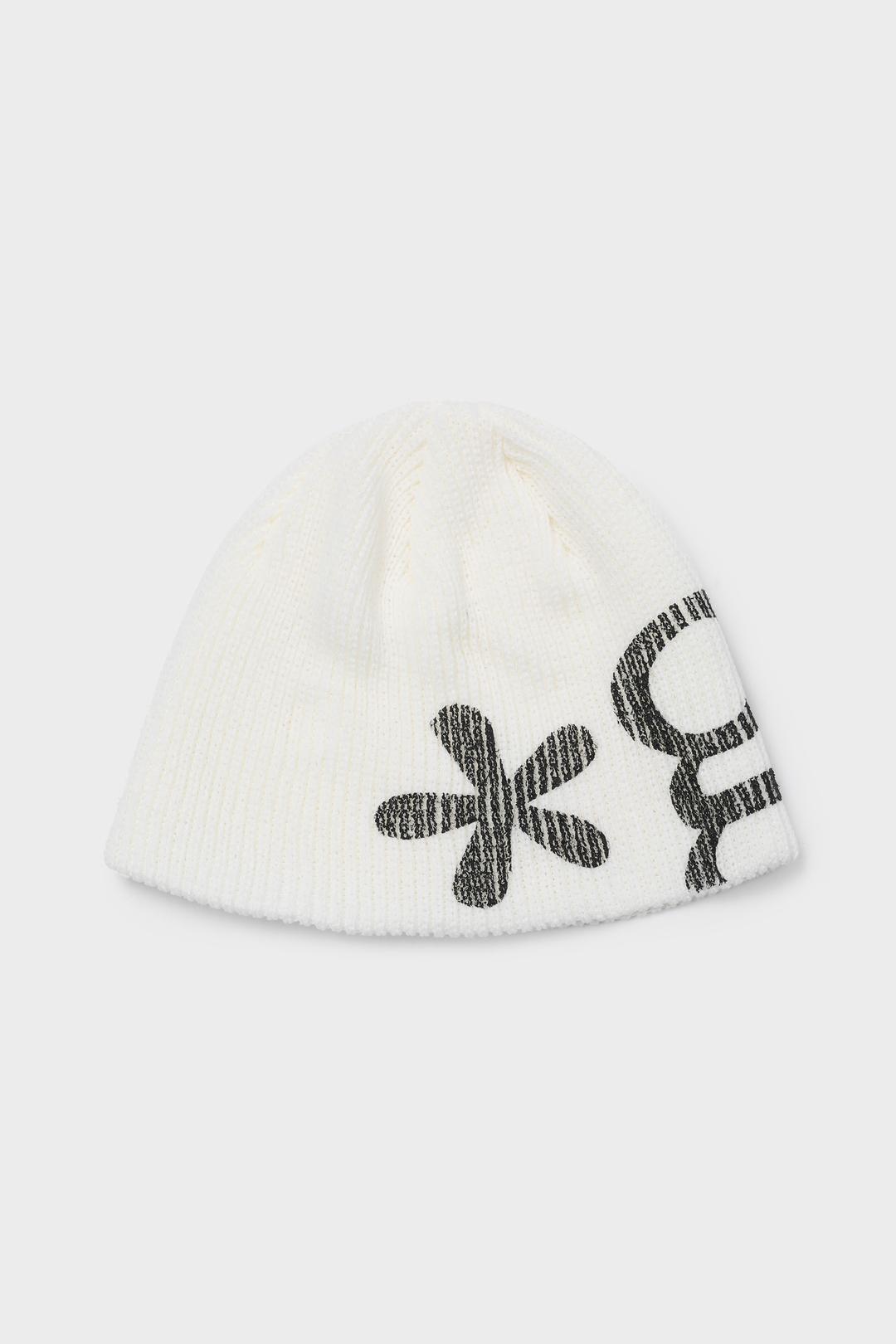 CRACK LOGO BEANIE (OFF WHITE)