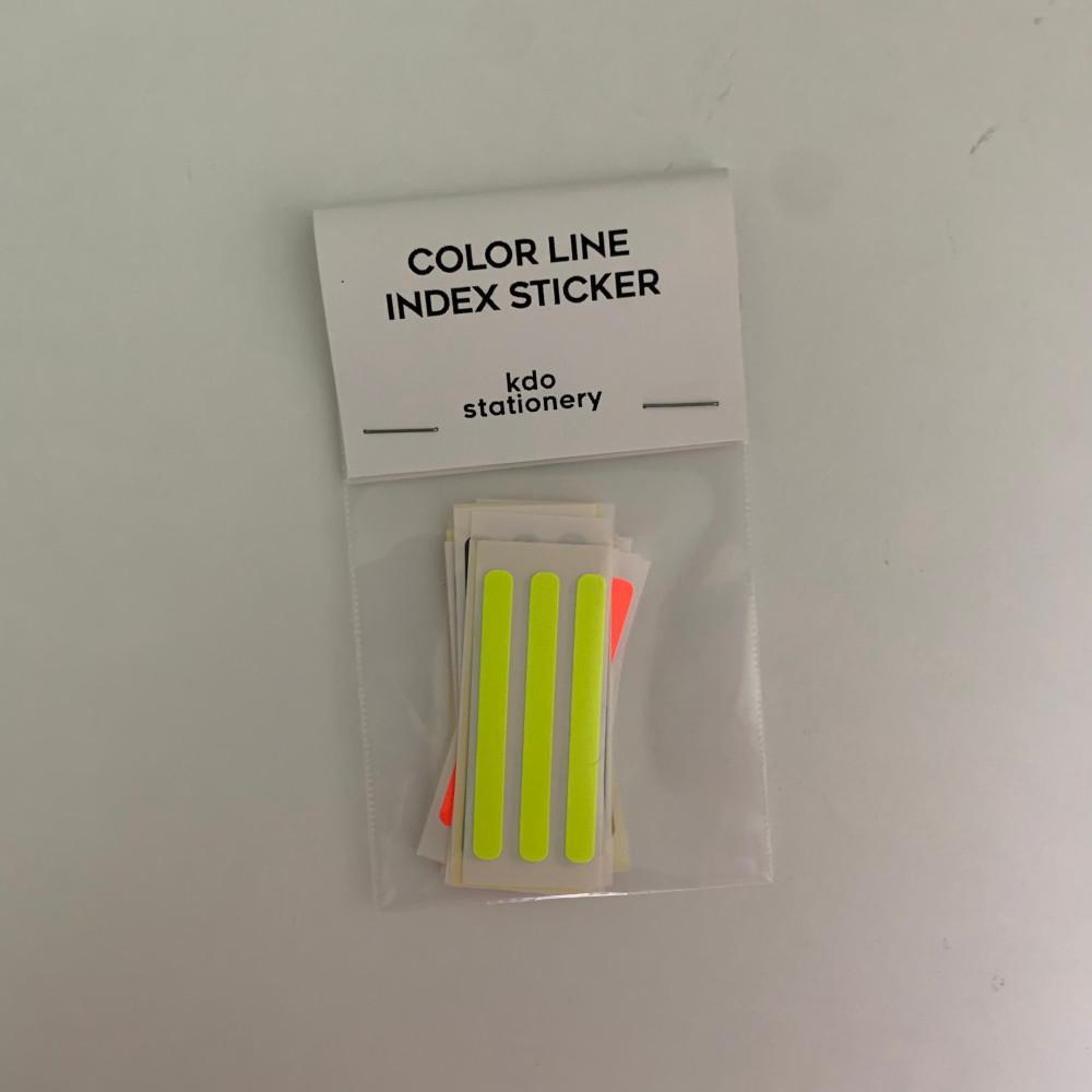 Index line sticker package