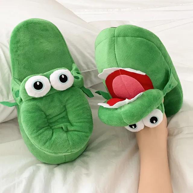[당일출고] 입벌리는 슬리퍼 악어 실내화