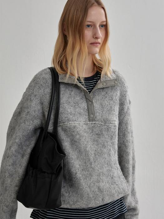 HAIRY BUTTON FLEECE (ash gray)