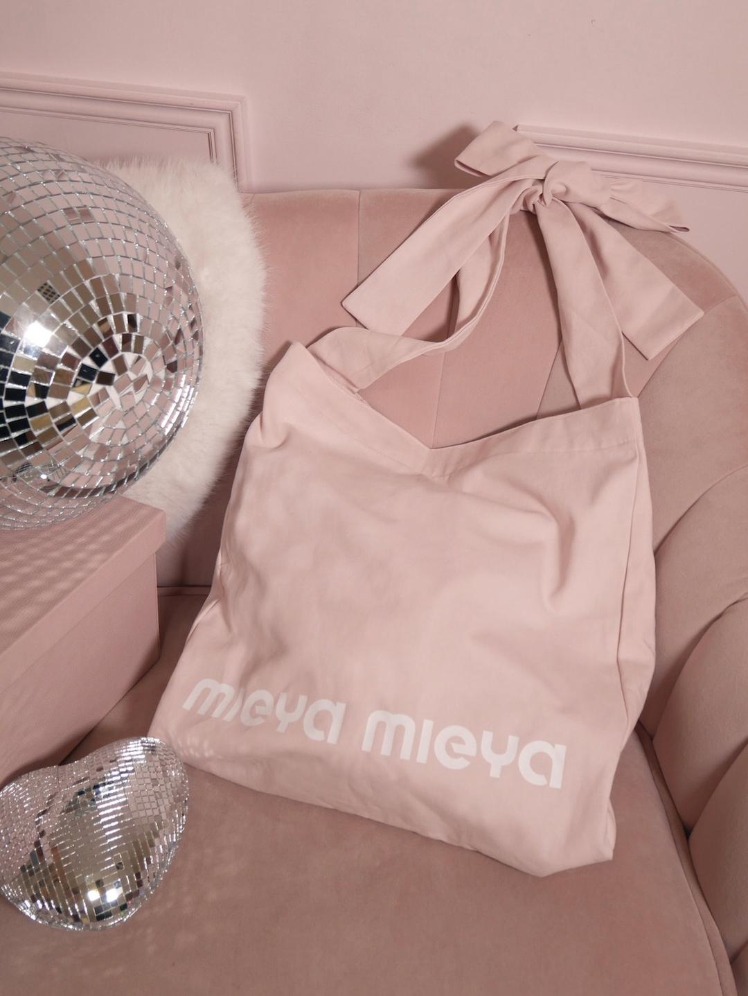 【残りわずか】mieya ribbon tote bag -all pink- | mieya mieya