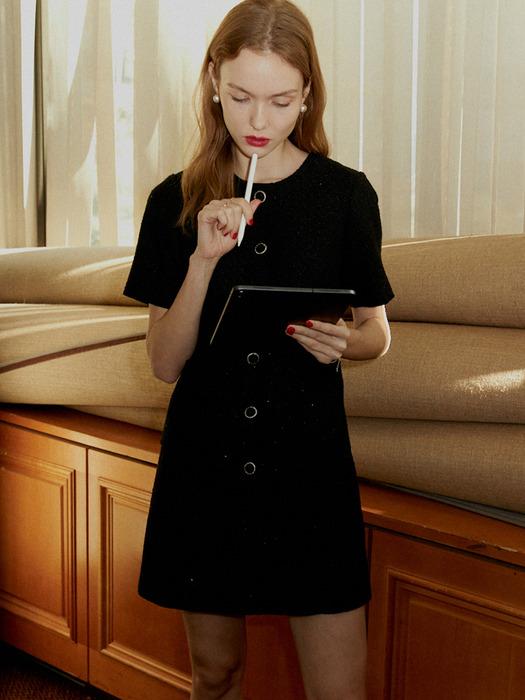 [TWEED] Spangle Tweed Mini Dress