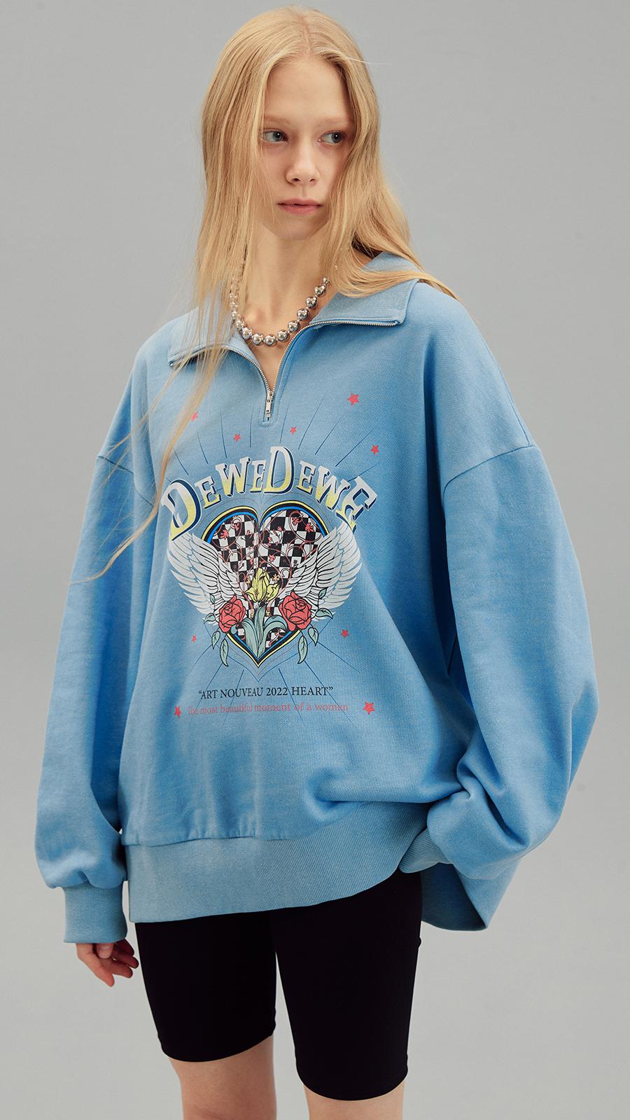 [김준수 착용] LOVE ZIP-UP SWEAT SHIRTS_BLUE