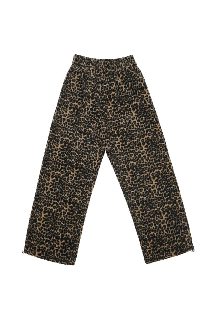 Winter Polar Fleece Jogger Pants_Leopard