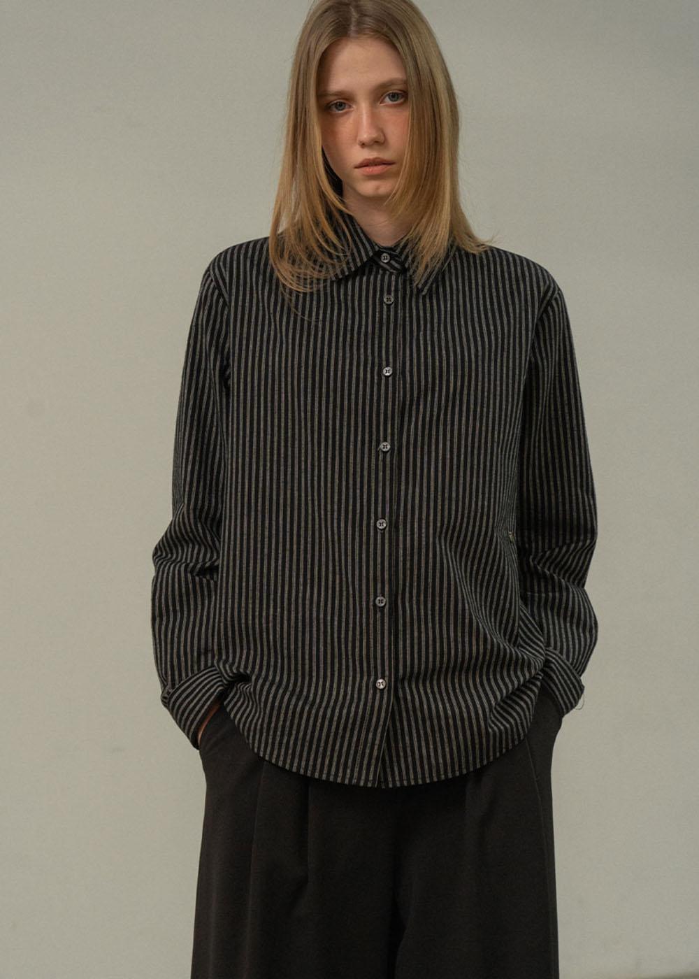 Simbol Stripe Shirt (Black)