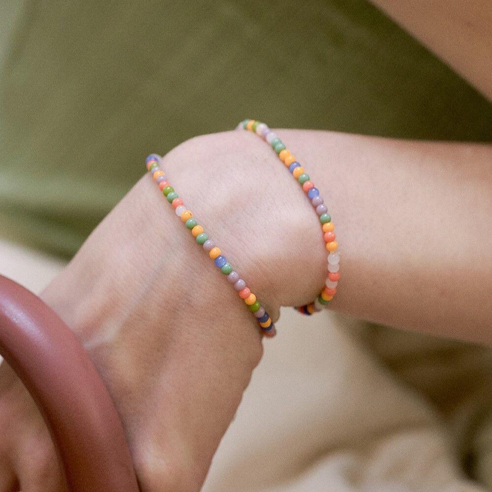 Warm Tone Beads Bracelet