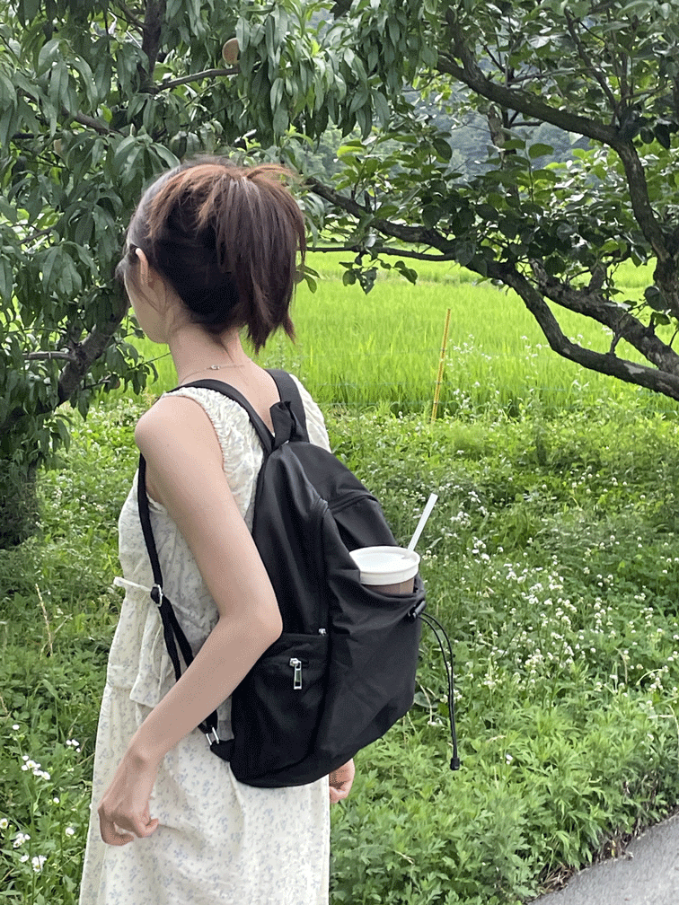 black tumbler backpack