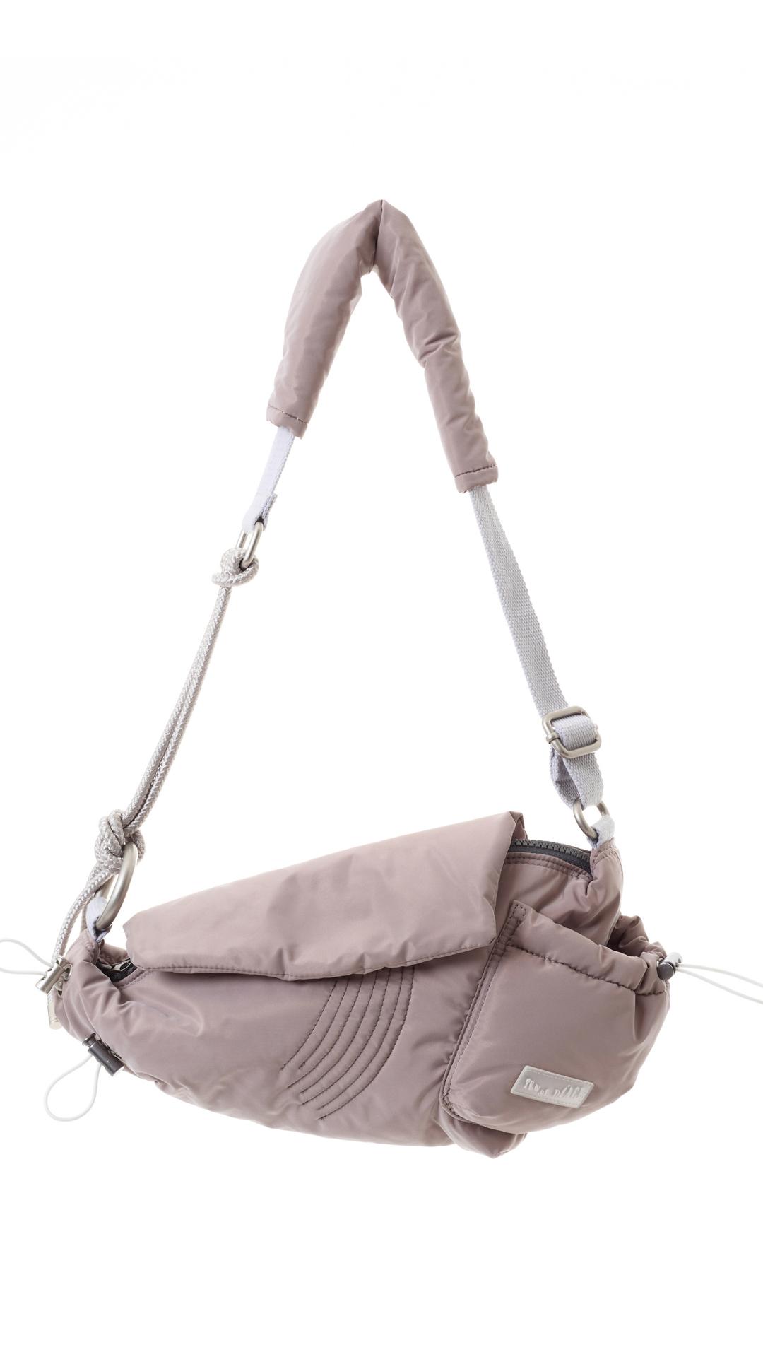 Soft unbalanced bag_mud beige