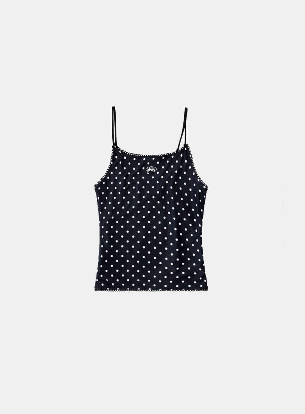 [AQUA] [w-tnk25-054] 스플래시 도트 스트링 탱크 - 네이비