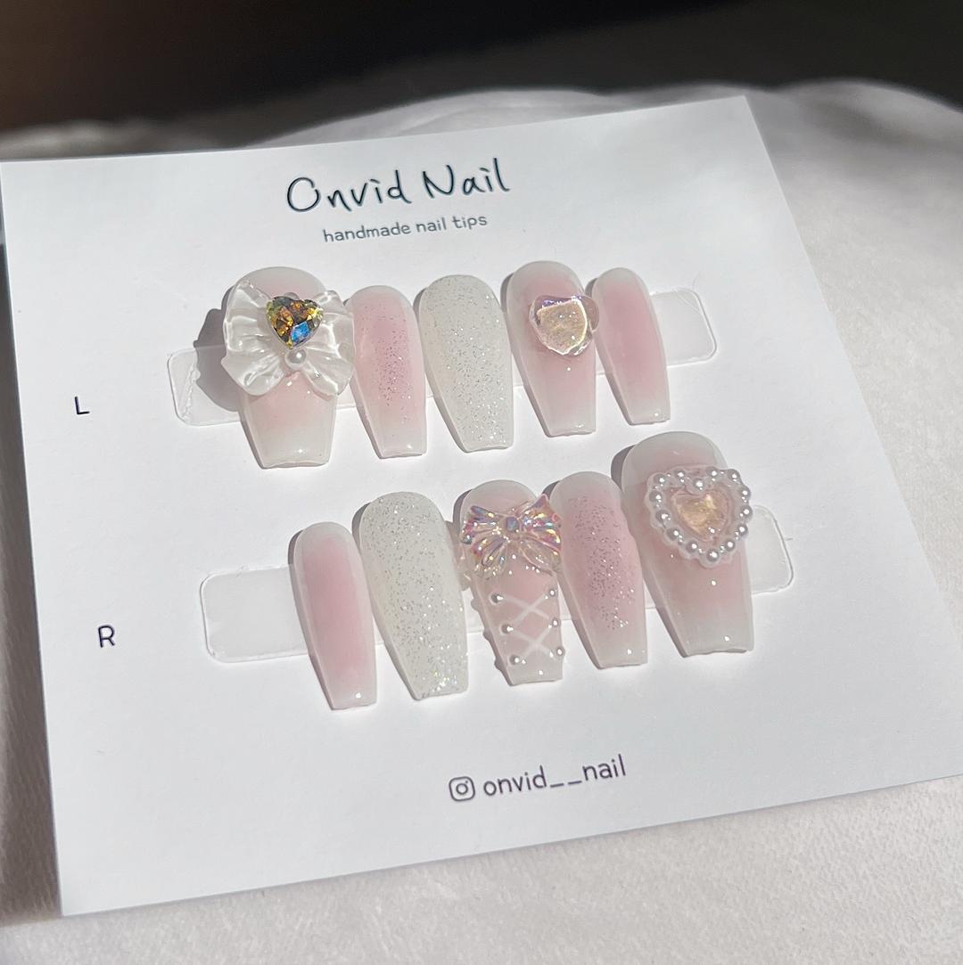 리본발레슈즈 수제네일팁