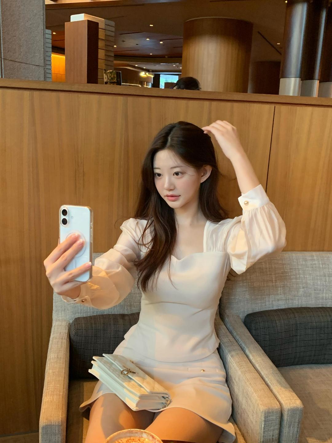 moonlit shimmer blouse_ivory