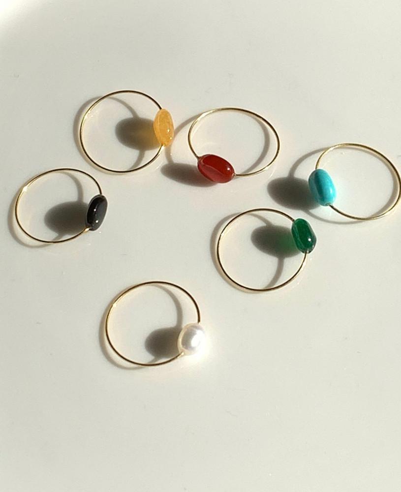 레이어드젬스톤링 925실버 컬러원석 레이어드링 얇은반지 포인트링