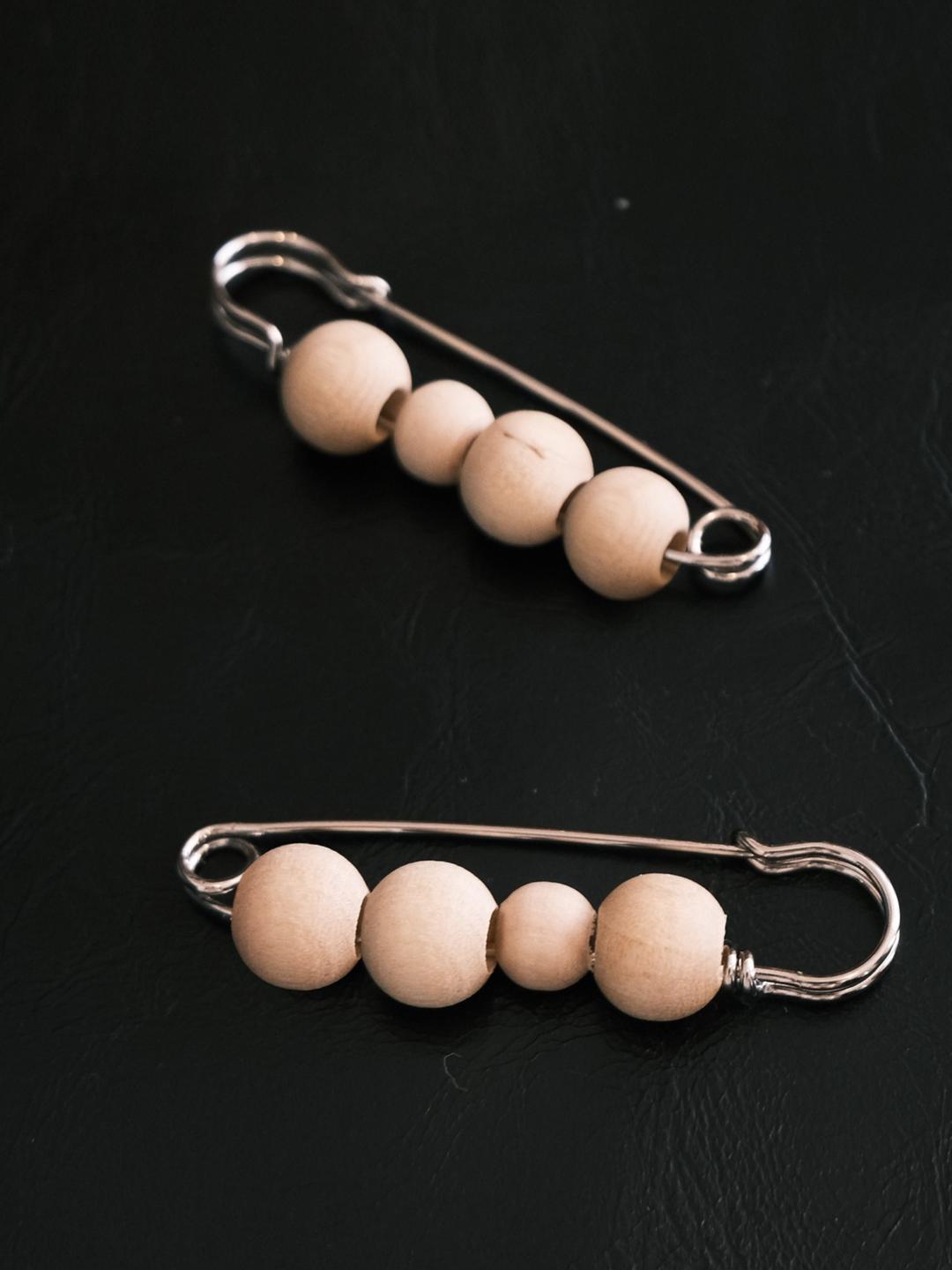[09.19 순차출고] WOOD BEADS SAFETY PIN_WOOD
