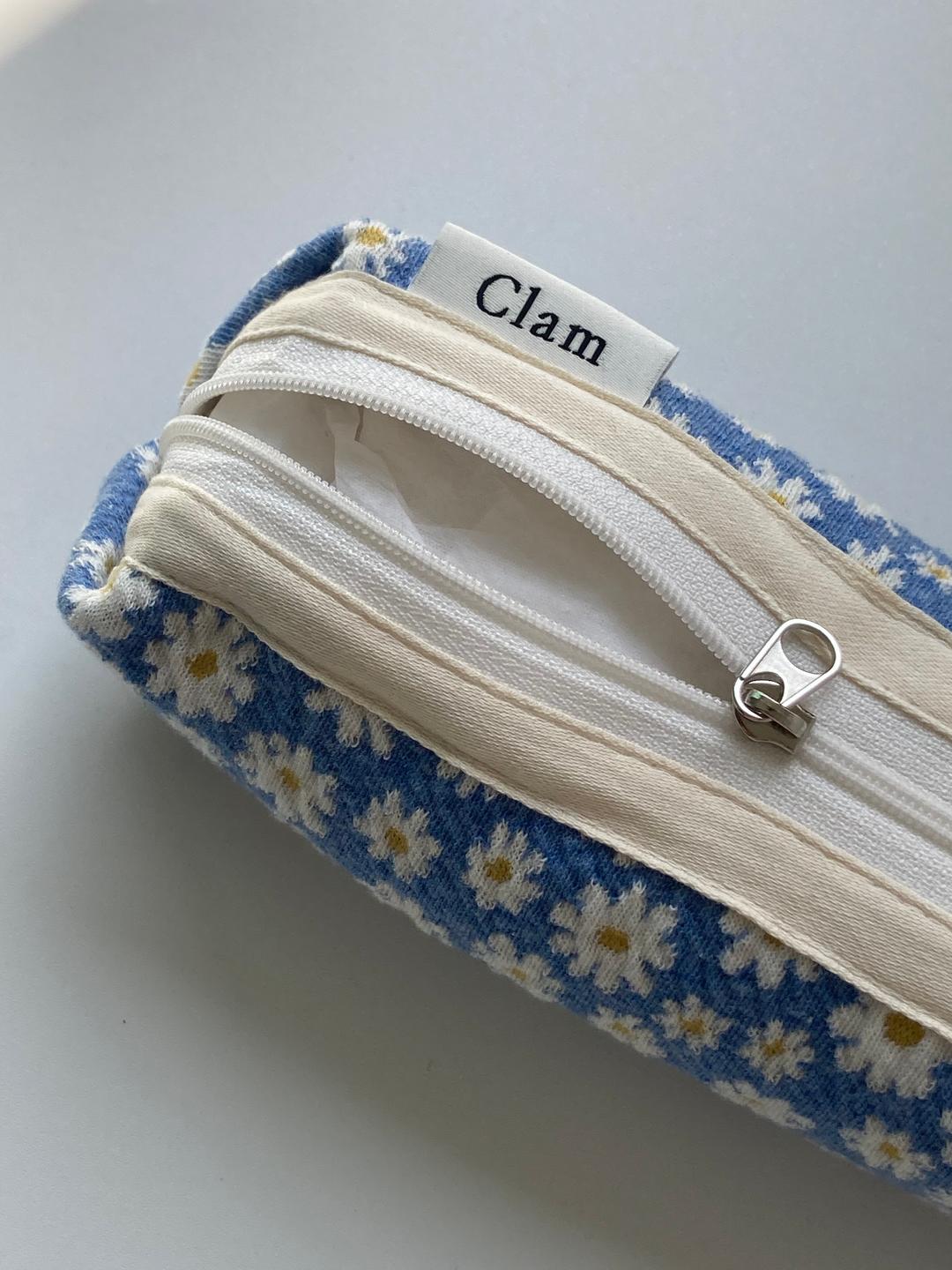 [3월 3일 14시 재입고] Clam round pencilcase _ Egg flower