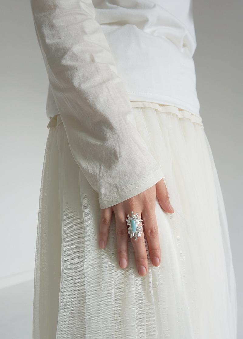 [R582] 퀸 미러 포인트 패션 반지 시선 13호