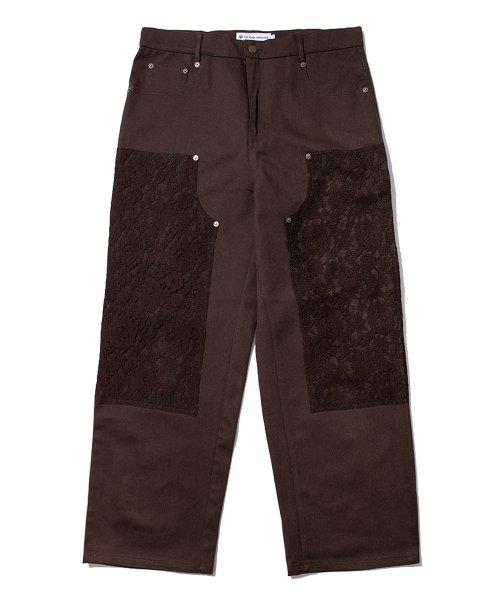 Floral Carpenter Pants (Brown)