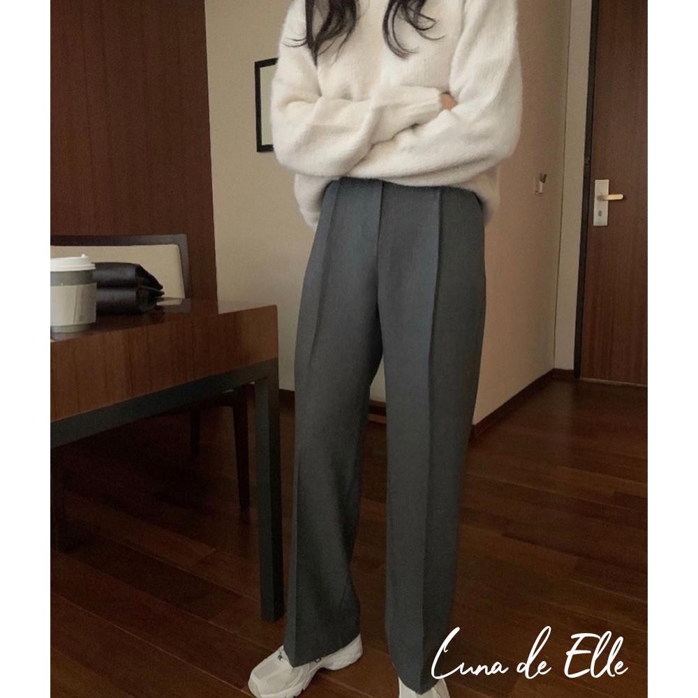 (당일발송) 모이블레 러드 세미 와이드 핀턱 슬랙스 도톰한 겨울 여자 슬랙스