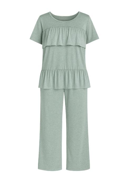 노브라 러플핏 소프트 파자마 세트(컴피텍트-A)