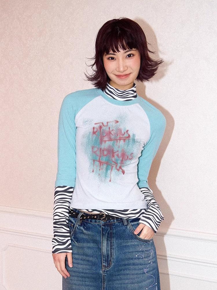 Chemical girl print long sleeve t-shirt【s0000011554】