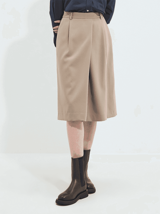 A라인 플리츠 스커트 진베이지 4W223Z201