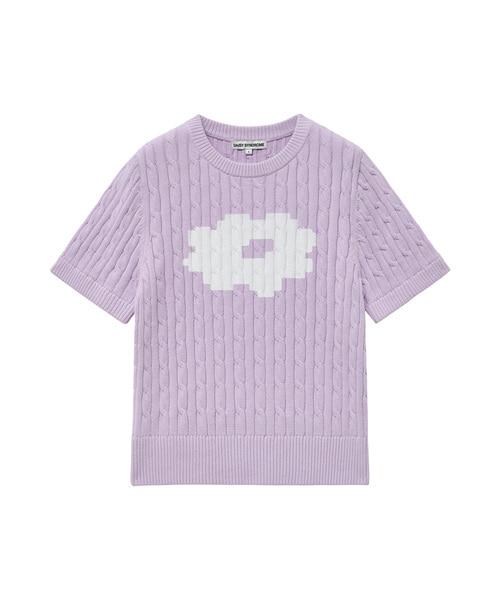 PIXEL CREWNECK KNIT light purple