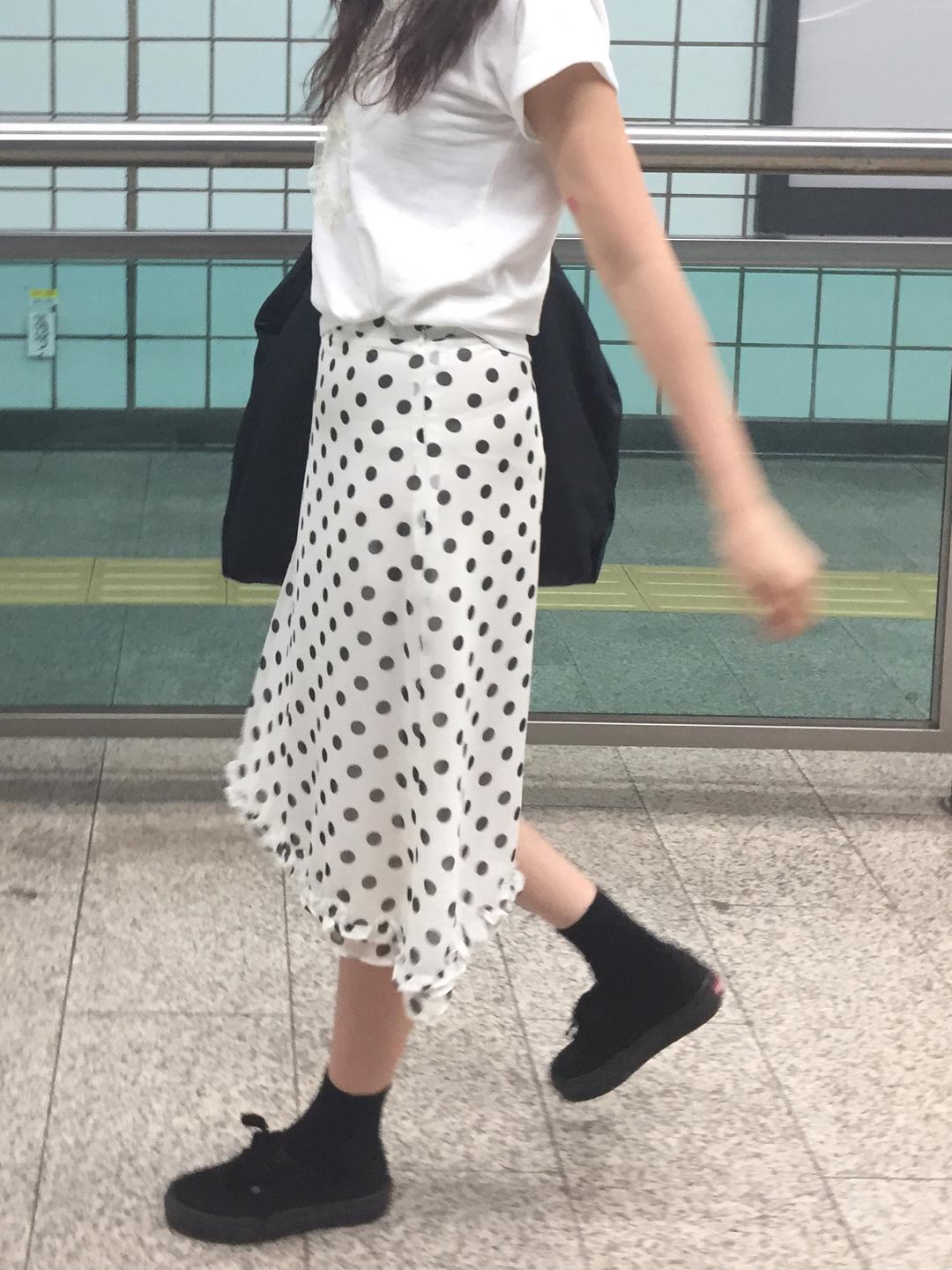 폴카 도트 스커트