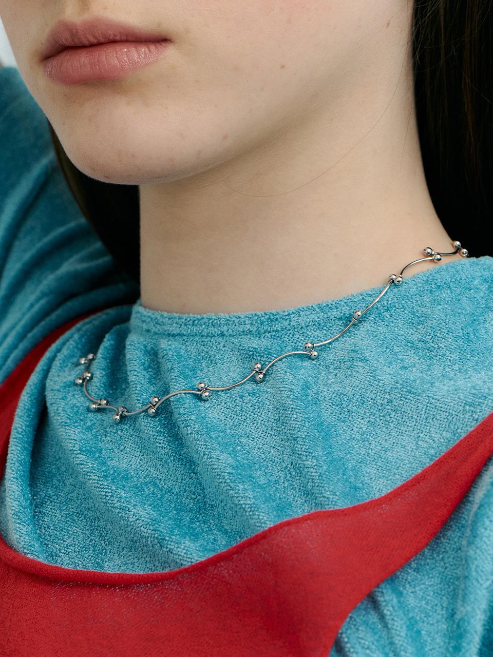 Ripple Ball Chain Necklace_VH2534NE002M