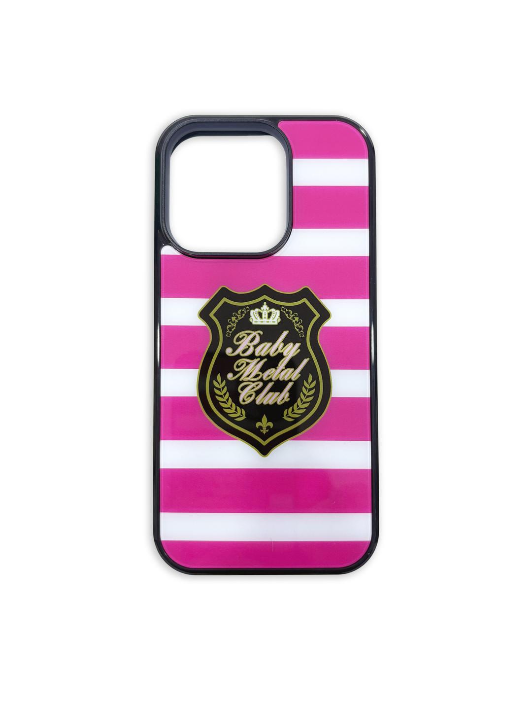 [PRE-ORDER] Iphone case (cherry pink stripe)