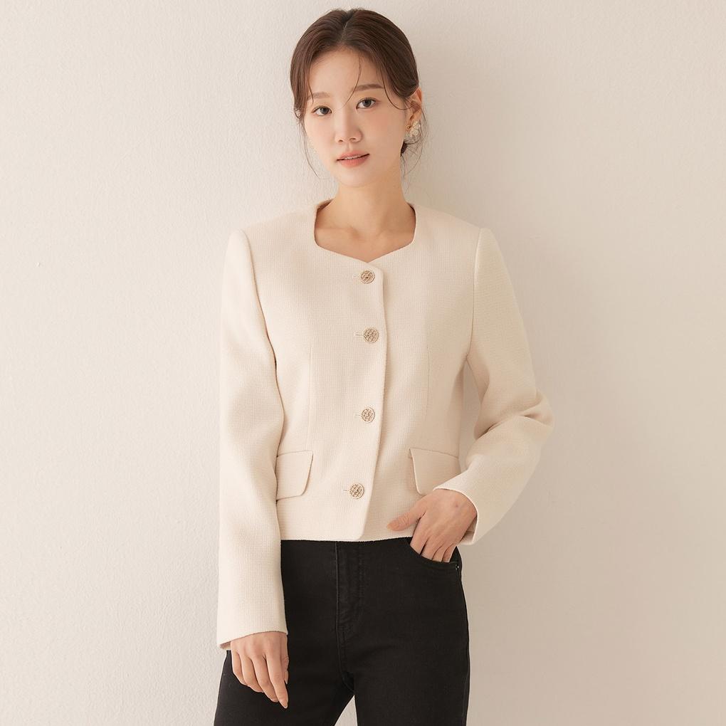 하트넥 트위드자켓(2colors)_RMJKE23R13