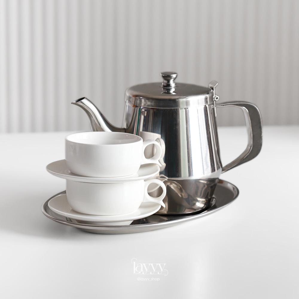 덜튼 보녹스 화이트 컵 소서 빈티지 찻잔 커피잔 세트