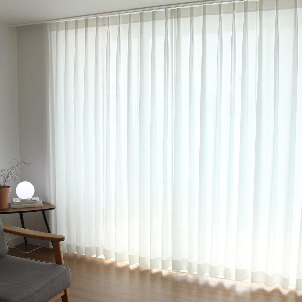 스테디셀러 쉬폰커튼  비침없는 도톰한 화이트 쉬폰커튼