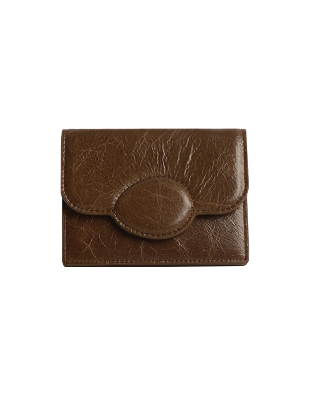 [NEW] pebble cardwallet _ Crack Brown (이태리소가죽)