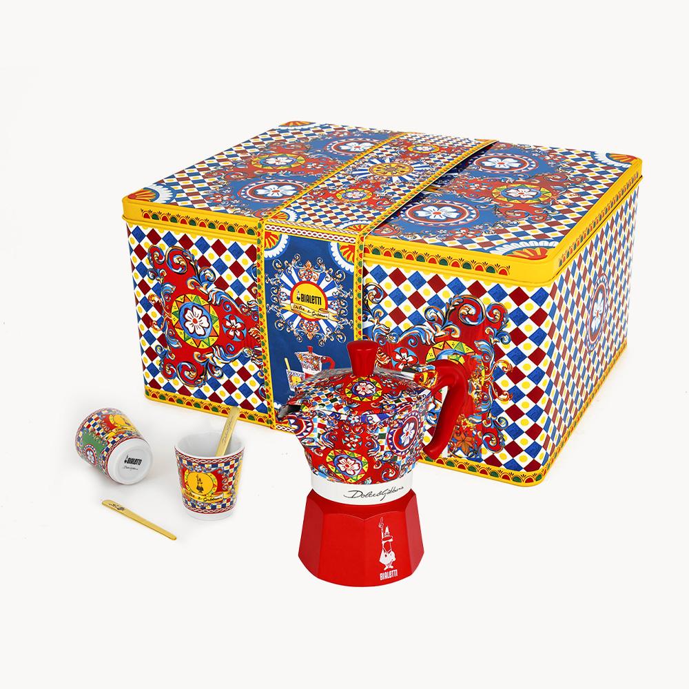 비알레띠 돌체앤가바나 시칠리안 모카 2컵 & 샷잔 머들러 기프트 박스