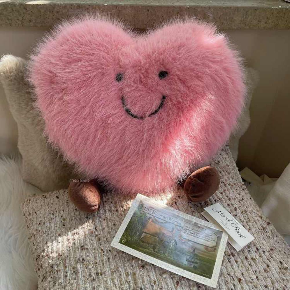 핑크 하트털 귀여운 충전식 보온 물주머니 핫팩 물난로 복부찜질팩 생리통