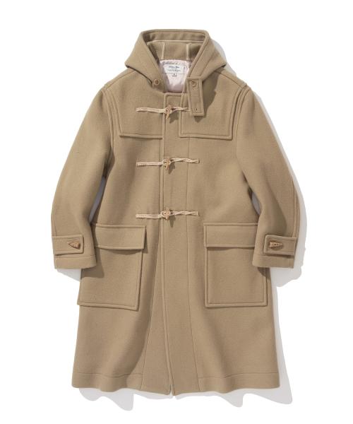 wool duffle coat beige