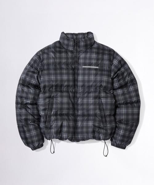 107 Puffer Down Plaid Blue