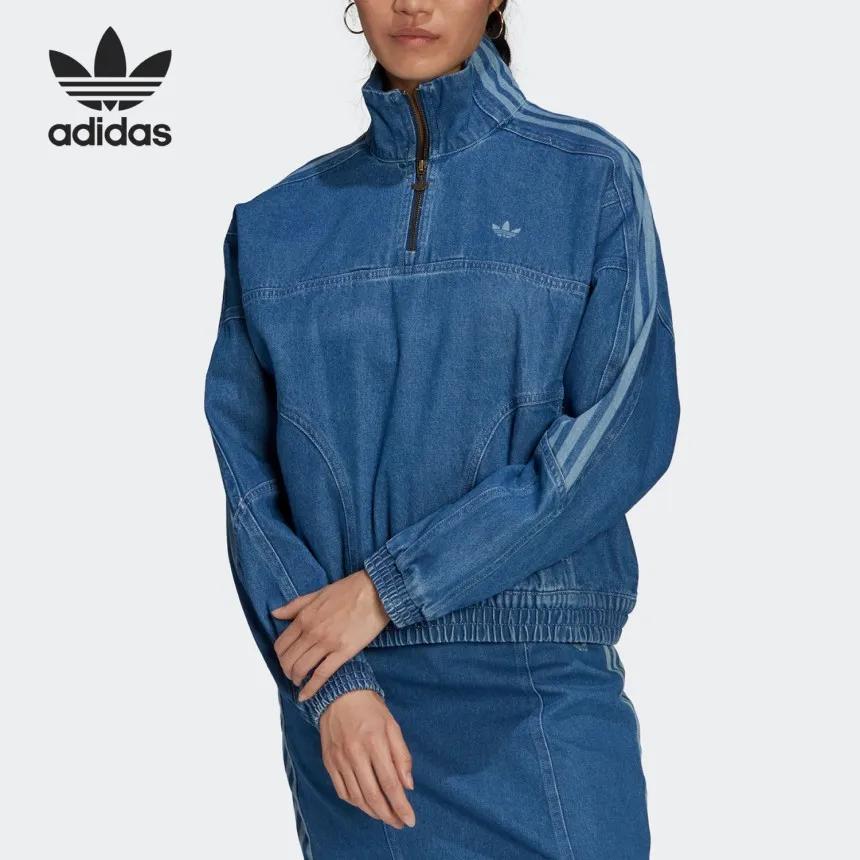 아디다스 우먼스 하프집업 반집업 데님 셔츠 바이아 블루 재킷 H11515 | 상품 상세 | 크로켓