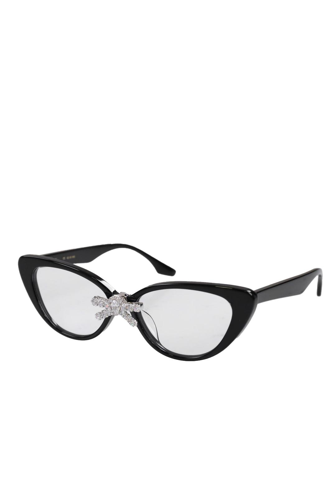 GEMSTONE BOWKNOT GLASSES MIDDLE BOW / BLK