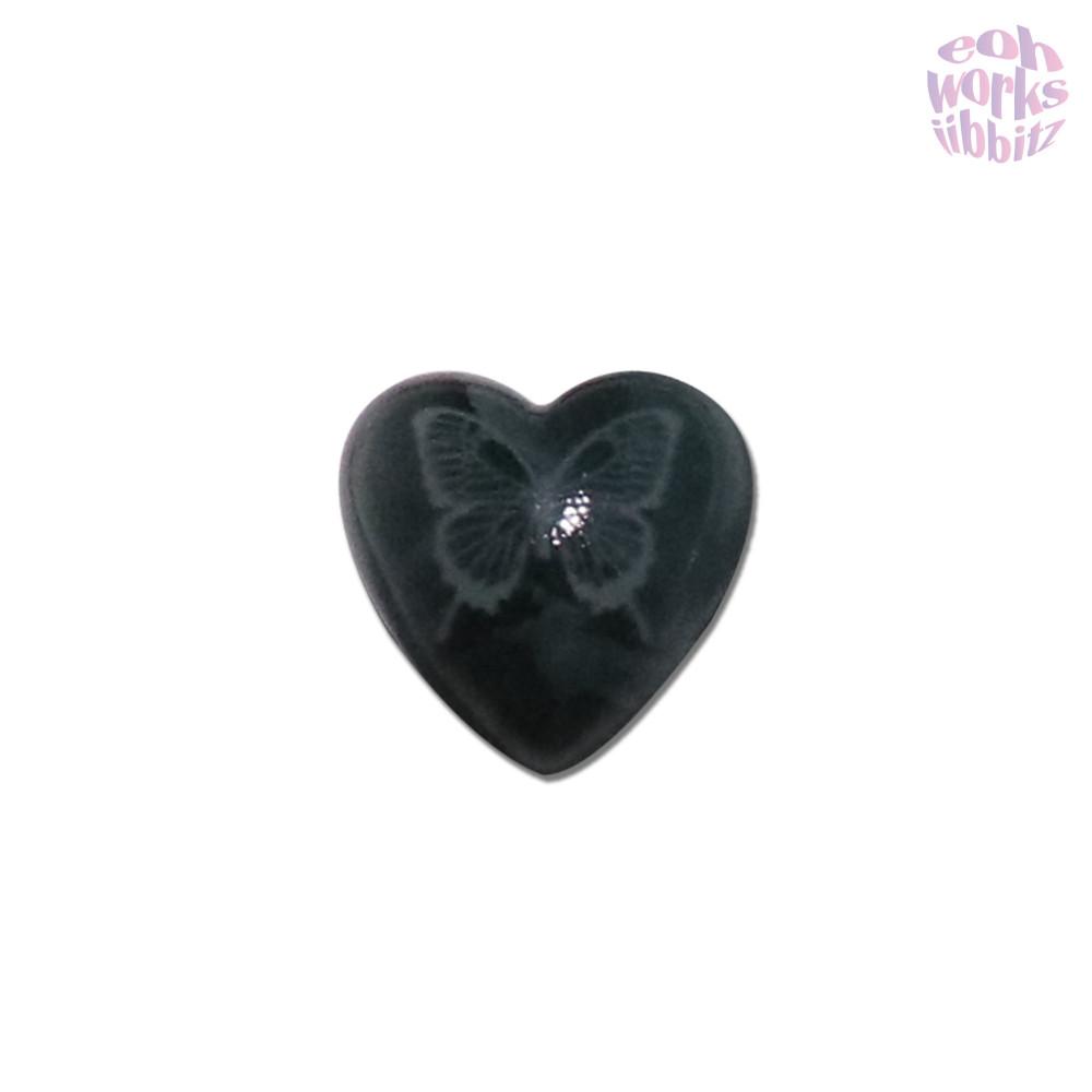 gray butterfly heart jibbitz / 지비츠 크록스지비츠 지비츠버튼 나비지비츠 하트지비츠 회색지비츠