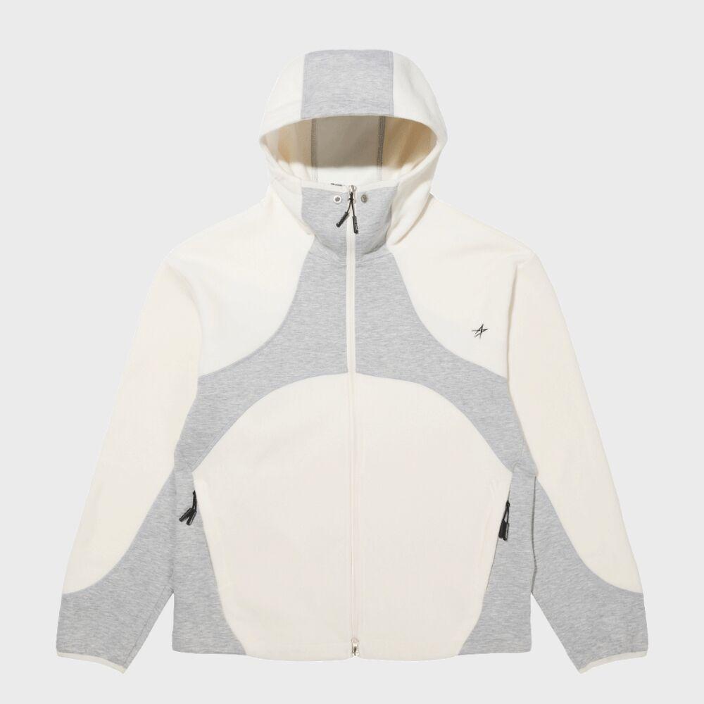 BLOCKING POLARTEC HOOD FULL-ZIP (IVORY)