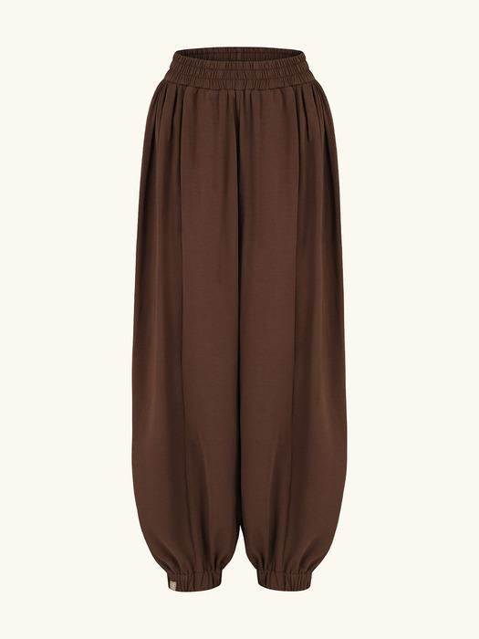 연꽃 플루이드 팬츠, 브라운