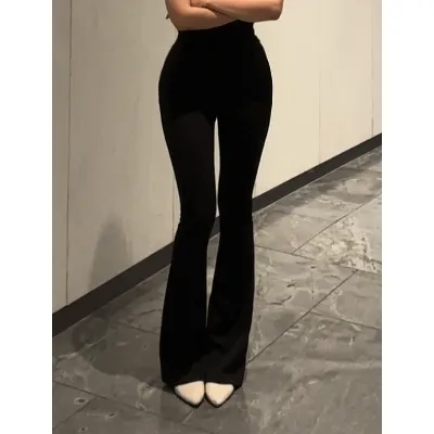 핏보장 [ 허얇골넓 -3kg! *.* hige quality 🙋🏻🩶 ] 쫀득 모찌 밴딩 학다리 쫀쫀 롱기장 슬랙스 부츠컷 팬츠 pt - 2color