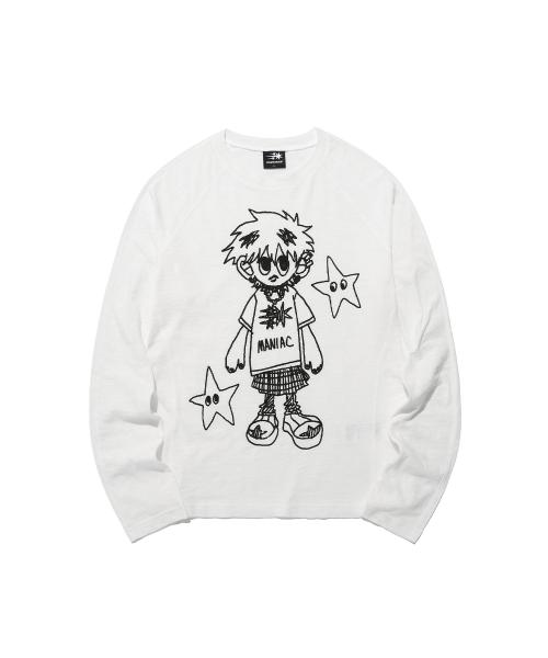 나이스고스트클럽(NICEGHOSTCLUB)  LITTLE GHOST SLIM L/S TEE_WHITE(NG2EFUT553A) - 사이즈 & 후기 | 무신사