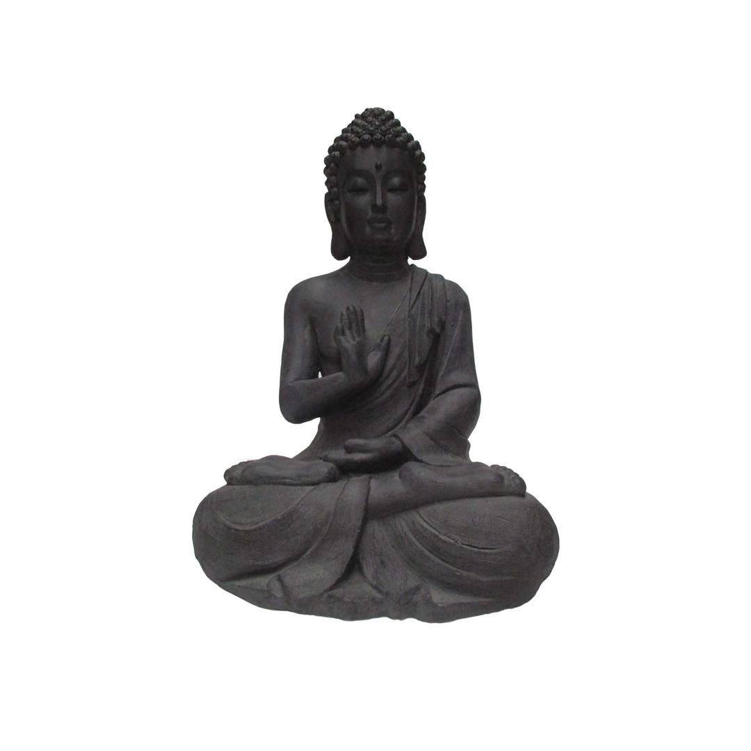 28.50" Black Meditating Buddha Outdoor Garden Statue - Walmart.com